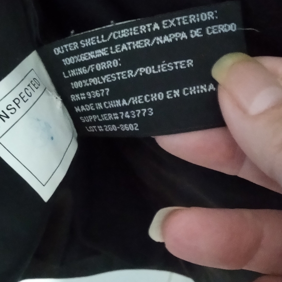 Worthington Black Leather Jacket Tailored Glossy Finish - Picture 3 of 4